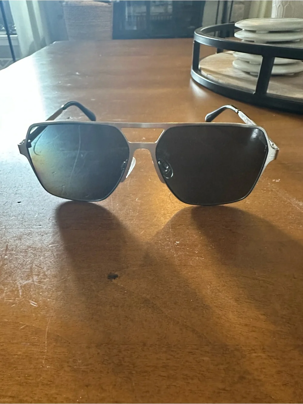 Quay Polarized Backstage Pass Metal Aviator Unisex Sunglasses